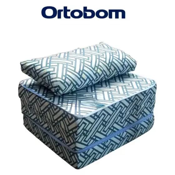Puff Multiuso Colchão + Travesseiro Solteiro 3 Em 1 Ortobom