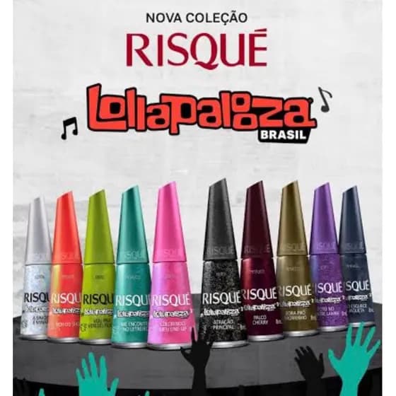 Esmalte Risque Coleção LollaPalooza - escolher sua cor