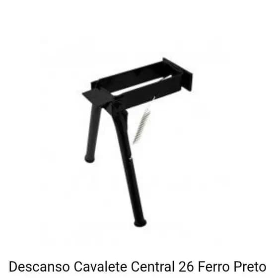 DESCANSO CENTRAL CAVALETE TRIPÉ BIKES 20/24/26 AÇO PRETO