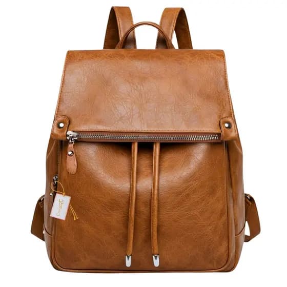 Mochila Bolsa Feminina Media Vintage Couro Sintetico Elegante Casual Reforçada Dia Dia Trabalho