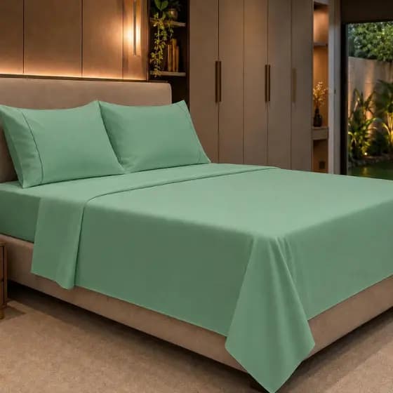 JOGO DE CAMA Queen 4 Peças MICROPERCAL 600 Fios Aveludado