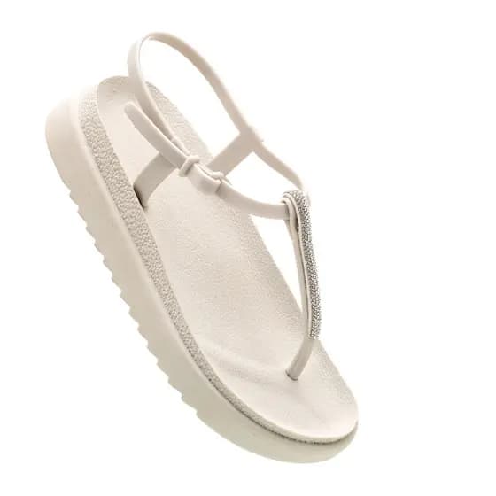 Sandália Papete Flatform Feminina com Brilho Strass Birken Anatomica Tendencia de Moda