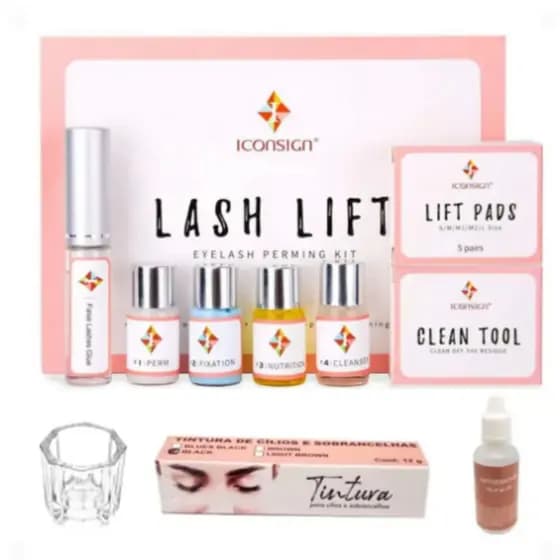 Kit Lash Lifting Iconsign Original + Brinde 1 Dappen - Permanente de Cilios