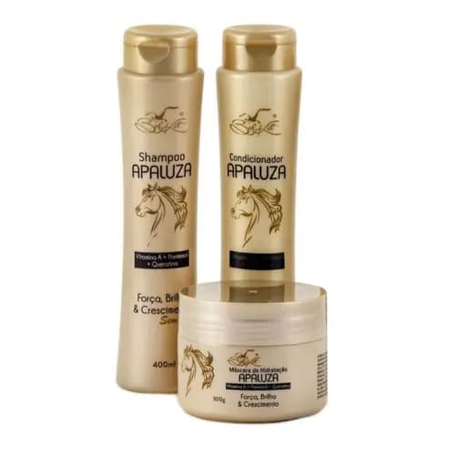 kit shampoo condicionador e mascara apaluza belkit