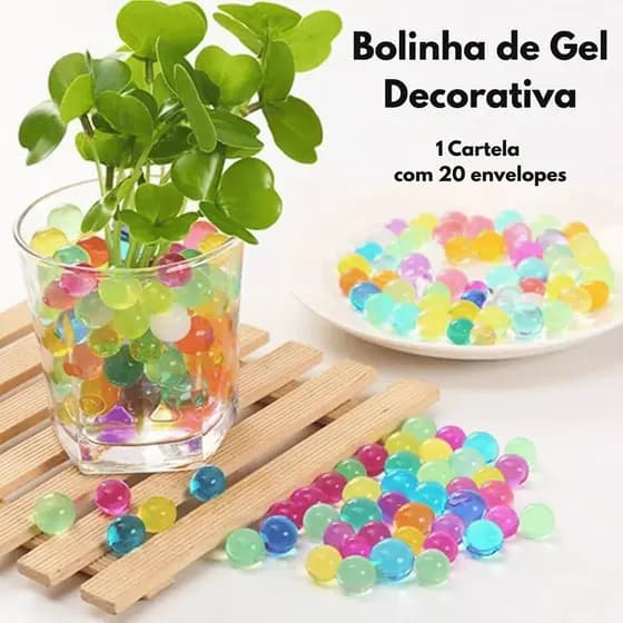 Bolinhas De Gel Cresce Na Água Decoração Vaso Plantas