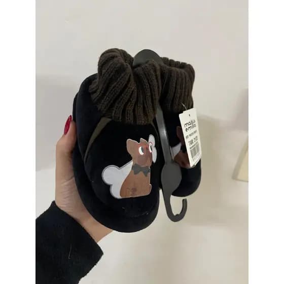Pantufa bota Infantil MENINO em plush C/ palmilha interna em pele sintética maria Emília Personagens