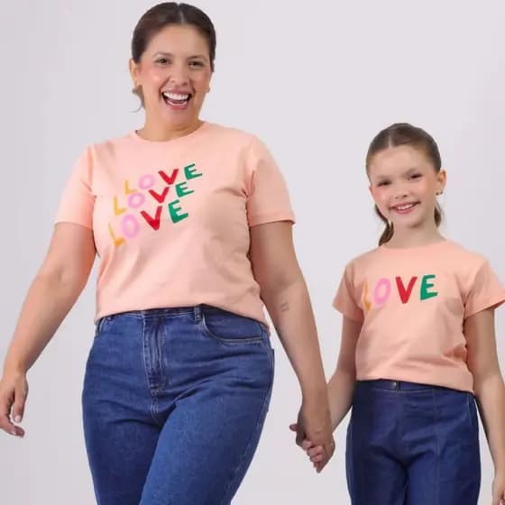 Camiseta Tal Mãe Tal Filha Dia das Mães Look Combinandinho Moda Estilosa Love