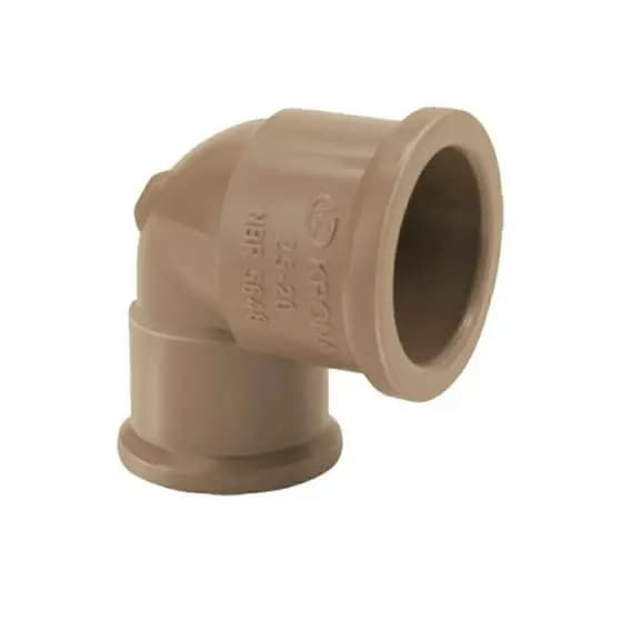 Joelho Redução 25 X 20mm Soldável cola marron Pvc Krona (10 unidades)