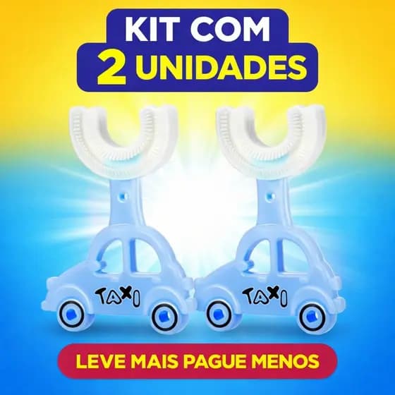 Escova De Dente Sensorial Silicone Flexível Para Crianças Bebês Autistas Formato U 360º para Crianças de 2 a 12 anos