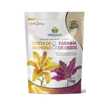 Fertilizante Torta de Mamona + Farinha de Osso Pouch Vitaplan 1 Kg
