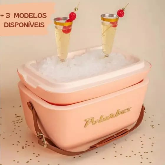 Polarbox Caixa Térmica Retrô 12L Cooler Com Alça Praia Vintage Premium