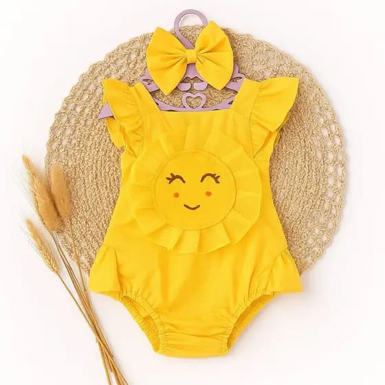jardineira romper sol solzinho mesversario menina aniversario