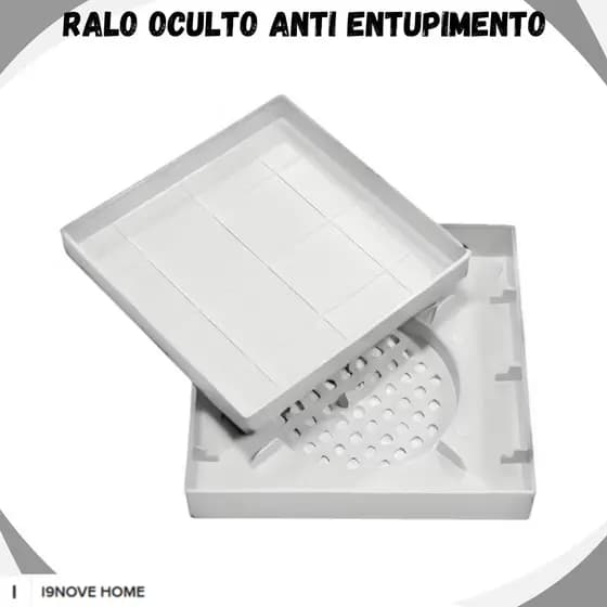 Ralo 10x10 Oculto Para Box Banheiro Em PP Anti Entupimento Filtro de Cabelo Protetor de Ralo Universal Are