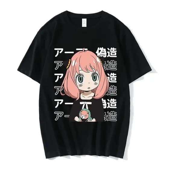 Camiseta Anime Japonês Spy x Família Anya Moda Indie Manga Blusa Desenho Camisa