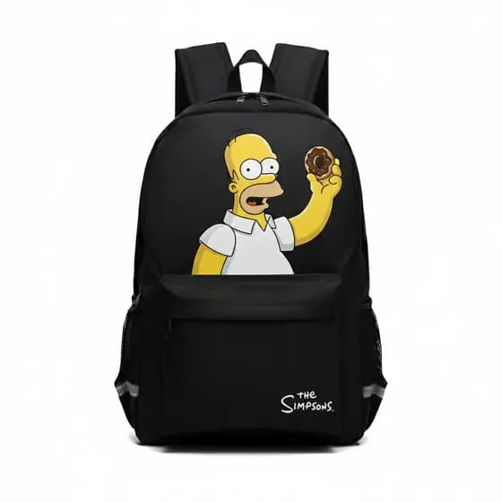 Mochila Estampada Homer Simpsons Desenho Escola Faculdade Envio Imediato Lançamento