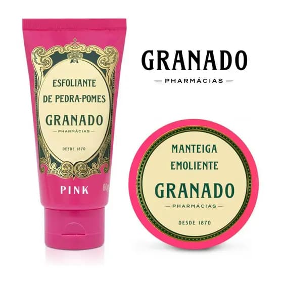 Kit Spa dos Pés Granado Pink Esfoliante Pedra-Pomes e Manteiga 60g