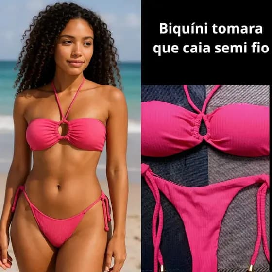 Biquíni tomara que caia, Biquíni Cortinha, Biquíni fio dental, Biquíni lacinho