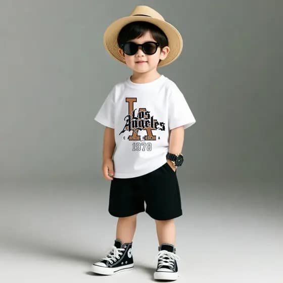 Camiseta Infantil Los Angeles 100% Algodão Conforto e Estilo Para Os Pequenos, camisa infantil