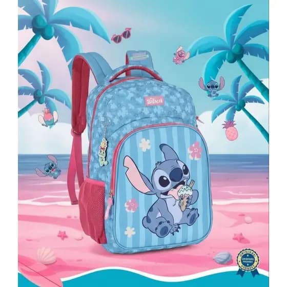 Mochila Escolar Stitch de costas Luxcel