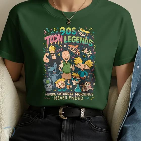 T-Shirt Toon Classics – Personagens Animados dos Anos 90