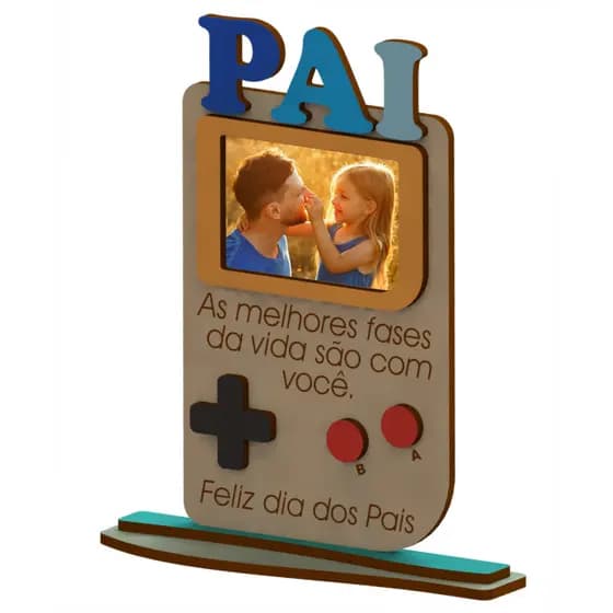 10 Lembrancinhas mod Game Boy Dia Dos Pais Mdf Colorido Porta Foto ideal para escolas
