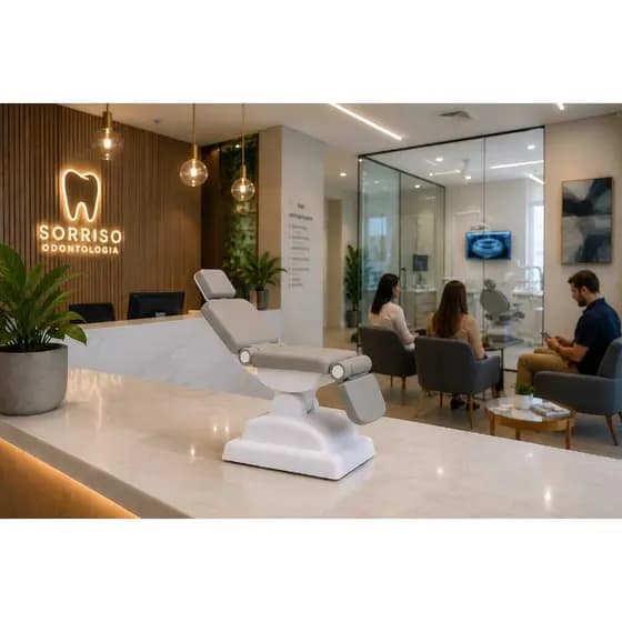 Cadeira Odontológica Miniatura Presente para Dentista Decoração Consultório Recepção