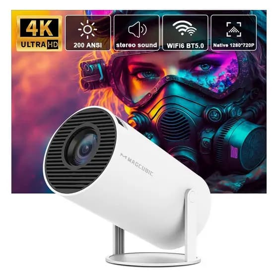 Projetor Magcubic Portátil HY300 4K HD Android Original Prota Entrega