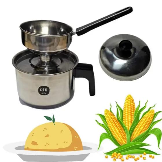 Panela Cuscuzeira Tradicional porção Individual cozimento a vapor feito em Aço 100% Inox Pequena Top Oferta Especial da Loja