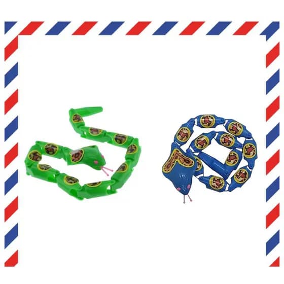 Kit 2 cobra naja articulada plástico brincadeira cabrinha maluca