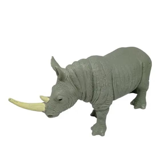 Rinoceronte africano realista emborrachado miniatura brinquedo