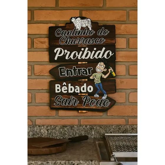 Plaquinha Cantinho Do Churrasco Decoração De Boteco
