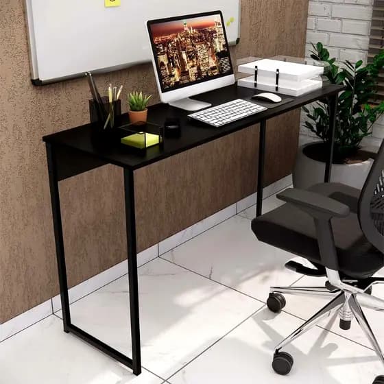 Mesa Escrivaninha Industrial Para Escritório Estudo Home Office Grande Mesa Computador Gamer