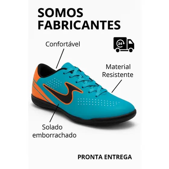 Chuteira de Quadra Zyller Tiempo Masculina e Feminina Futebol Alta Qualidade Masculino e Feminino