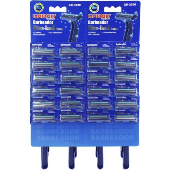 12/14 Barbeador Ultra Inox Basic 2 LÂMINAS Cabo Plástico com Fita Lubrificante