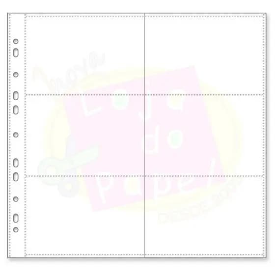 Envelope Plástico P/ Álbum Universal 30,5 X 30,5cm C/6 Divisórias Fotos C/10un