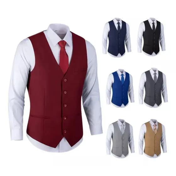 Colete Social Masculino Slim 4 Botoes em Varias Cores - Promoção