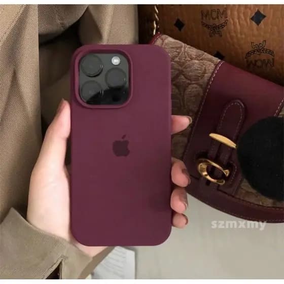 Case Capinha Silicone Capa aveludada cor açai para X/XS/7G/8G/SE2029/7plus/8plus/11pro/11promax/Xr/12/12pro