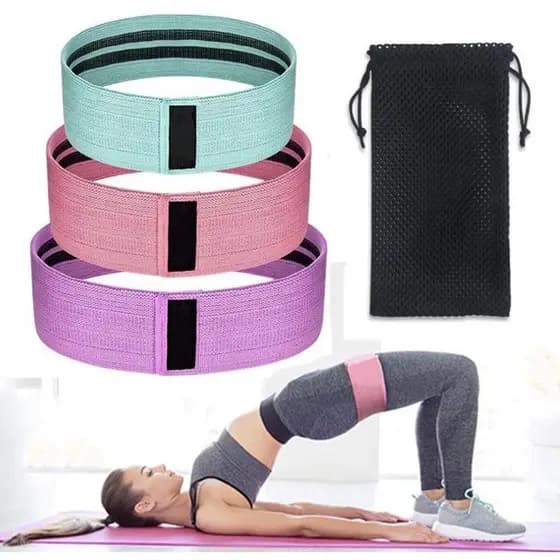 Kit 3 Faixas Elasticas De Exercicios Hip Resistance Bands Academia -Envio Rapido