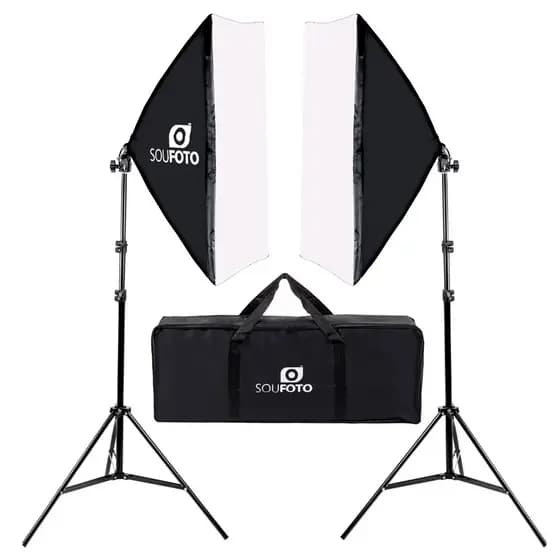 Kit Softbox Luz Continua para Iluminação Estúdio Fotografia para Fotos Newborn Produtos ou Pessoas