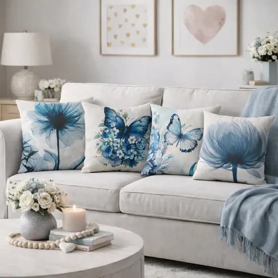 Capas de Almofada 45x45 Kit com 4 Unidades | Microfibra Sublimada Diversas Estampas