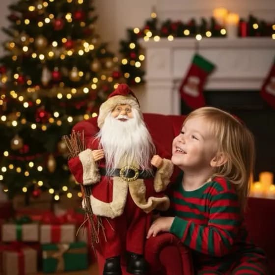 Papai Noel Premium 30cm Decoração Enfeite Natal Festas