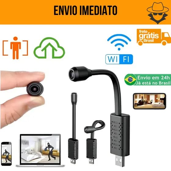 Mini Camera Usb Segurança Hd Haste Flexível Endoscópio Esp