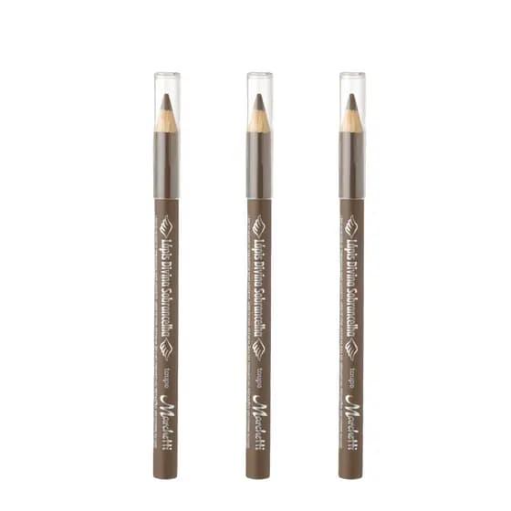 Kit Com 3 Lápis De Sobrancelhas Marchetti Ref Taupe