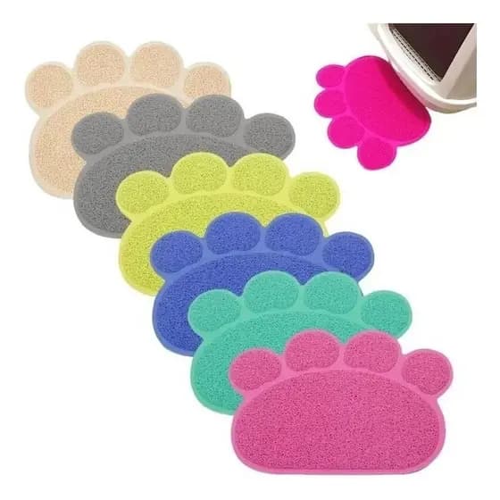 Tapete Pet Patinha Para Ração Comedouro Cães Diversas Cores