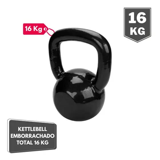 Halter Kettlebell Emborrachado 16 Kg - PCP