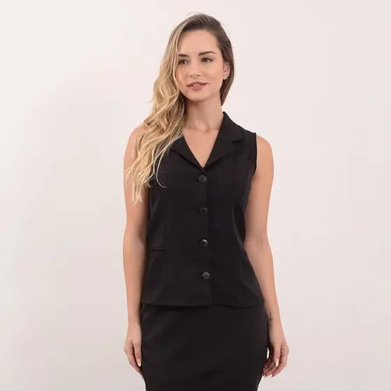 Conjunto Social Feminino Colete E Calça Uniforme Fabricante two way com elastano Direto da Fábrica Fábrica