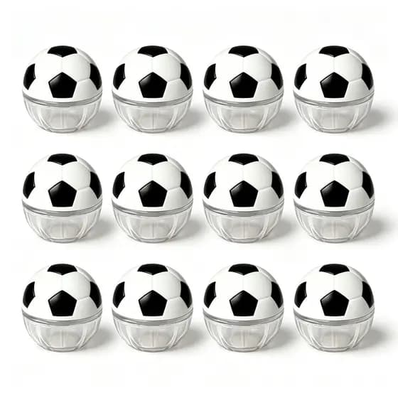 Kit 12 a 48 Baleiros Bola De Futebol Acrílico Decoração Copa do Mundo Lembrancinha Festa Aniversário
