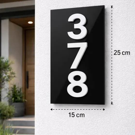 Placa Números para Casa Lojas Condomínios e Empresas 25x15