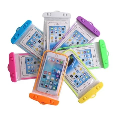 Kit 2 uni.Capa Celular A Prova D'água Transparente Universal
