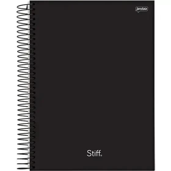 Caderno Universitário Preto Stiff Slim